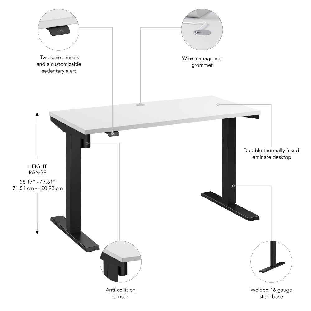 Move 40 Series 48W x 24D Electric Height Adjustable Standing Desk
