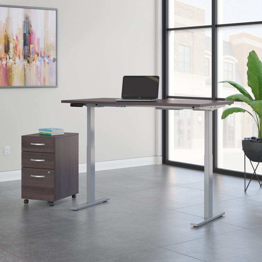 Move 60 Series 60W x 30D Height Adjustable Standing Desk with Storage