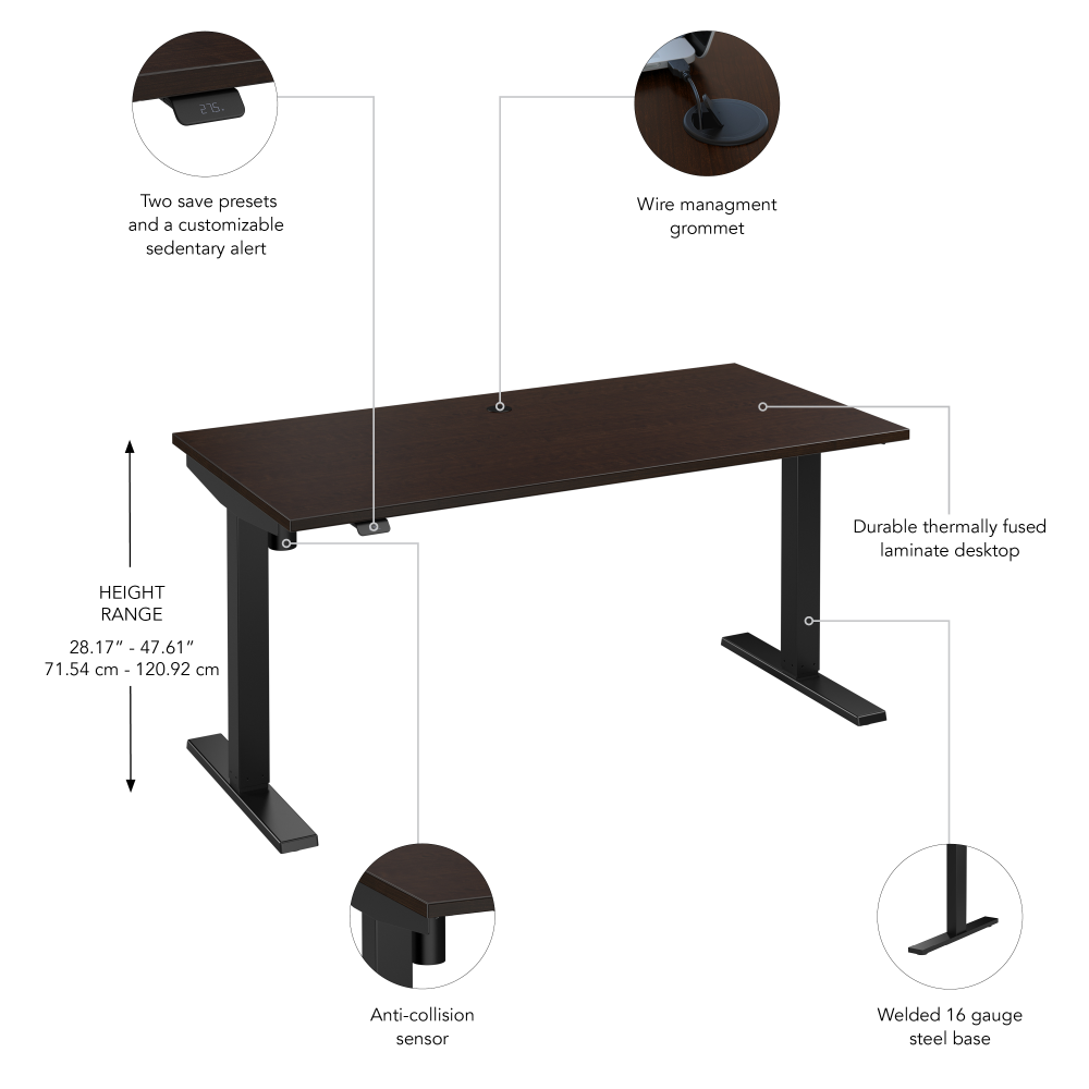 Move 40 Series 60W x 30D Electric Height Adjustable Standing Desk